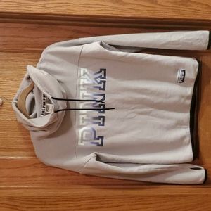 PINK sweatshirt, XS, Gray with Blue ombre print